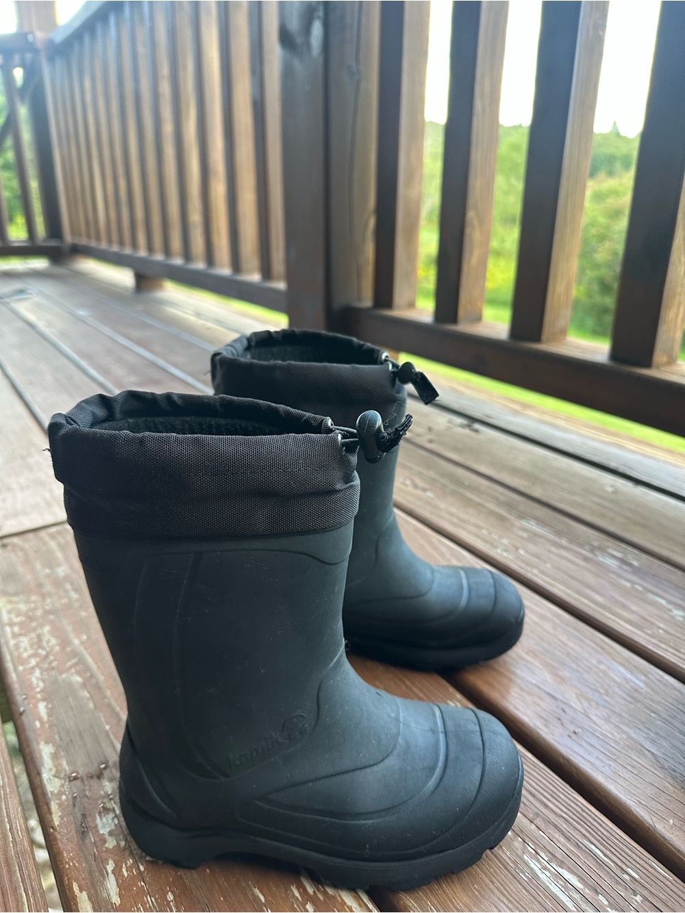 Kids Kamik Black Snow Boots